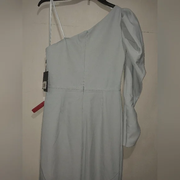 Mac Duggal Light Blue One Shoulder Dress - Picture 10 of 16
